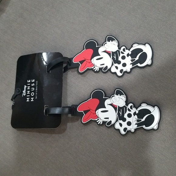 Disney Minnie Mouse Set of 2 Bag Tag - Picture 1 of 3
